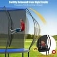 BTMWAY 14ft Trampoline Outdoor, big trampoline with 360° Safety Net, Heavy Duty Trampoline for Kids and Adults, Kids Trampoline with 6 Curved Poles, Play Ground Outdoor, In Ground Trampoline