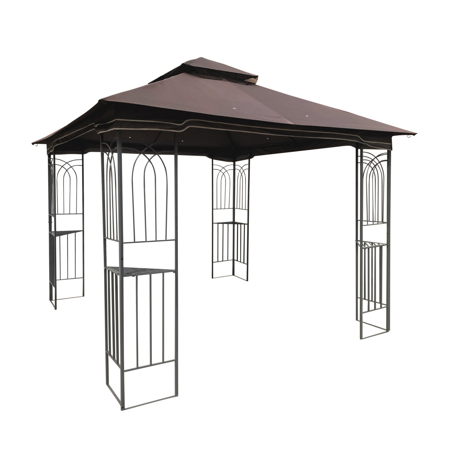 10 x 10ft Outdoor Canopy Gazebo with Ventilated Double Roof, Heavy Duty Canopy Tent with Detachable Mosquito Net, Patio Canopy with Waterproof and UV Protection for Lawn, Garden, Backyard, Deck