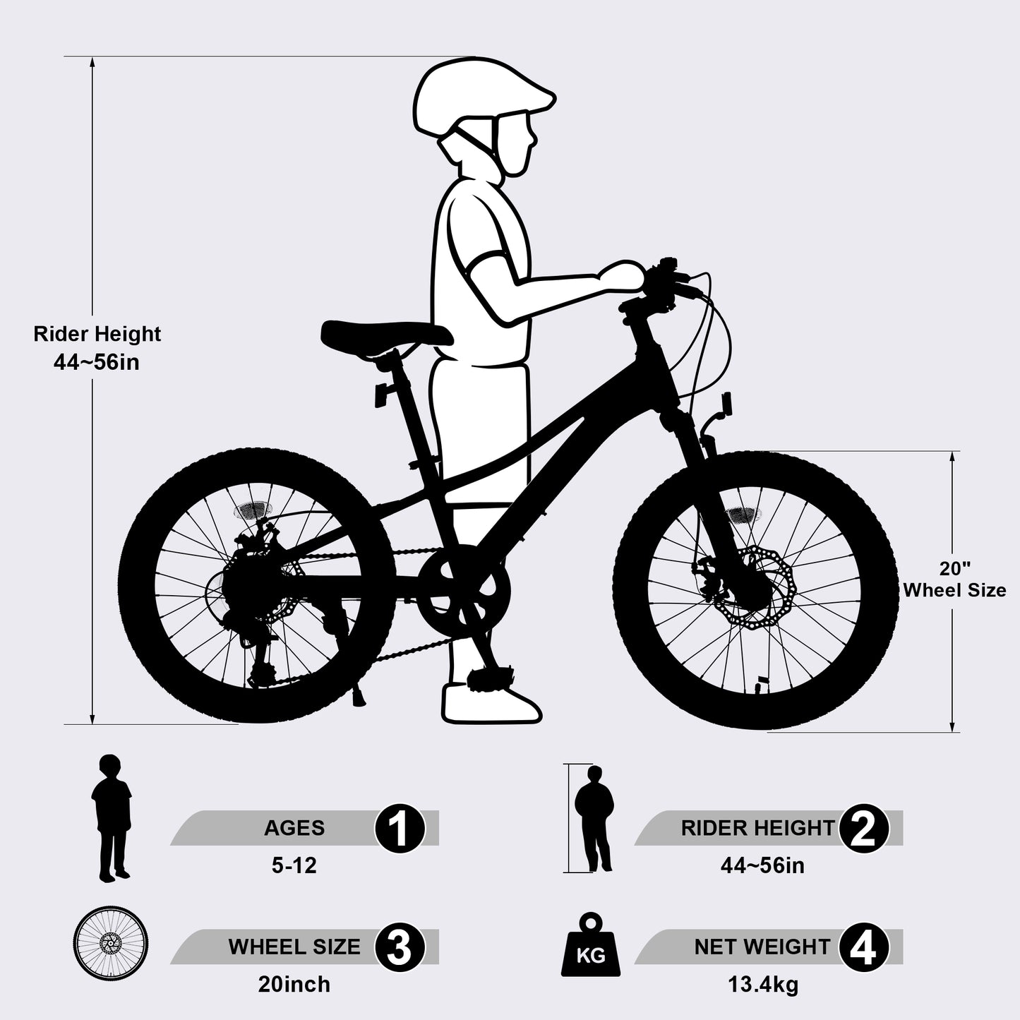 20" Mountain Bike for Teenagers Girls Women, ECARPAT 7 Speeds Gear Bicycle with Dual Disc Brakes, Adult Bike with Front Suspension