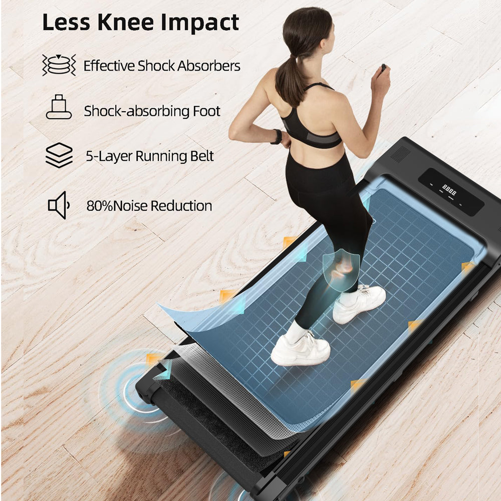 Under Desk Treadmill, Walking Pad, Portable Treadmill with Remote Control LED Display, Walking Jogging Machine for Home Office Use