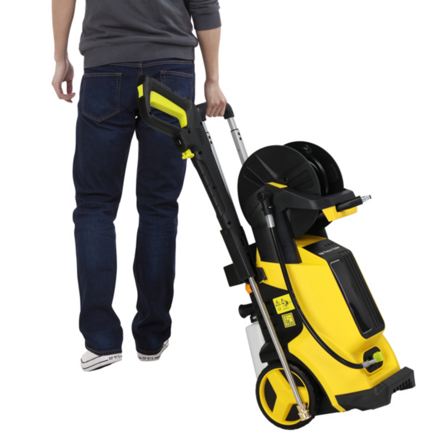 1800W 110V Electric Pressure Washer, Yardmaster Pressure Washer up to 3800 PSI + 2.6 GPM, High Pressure Power Washer with 4 Nozzles and Soap Bottle for Cars, Fences, Patio