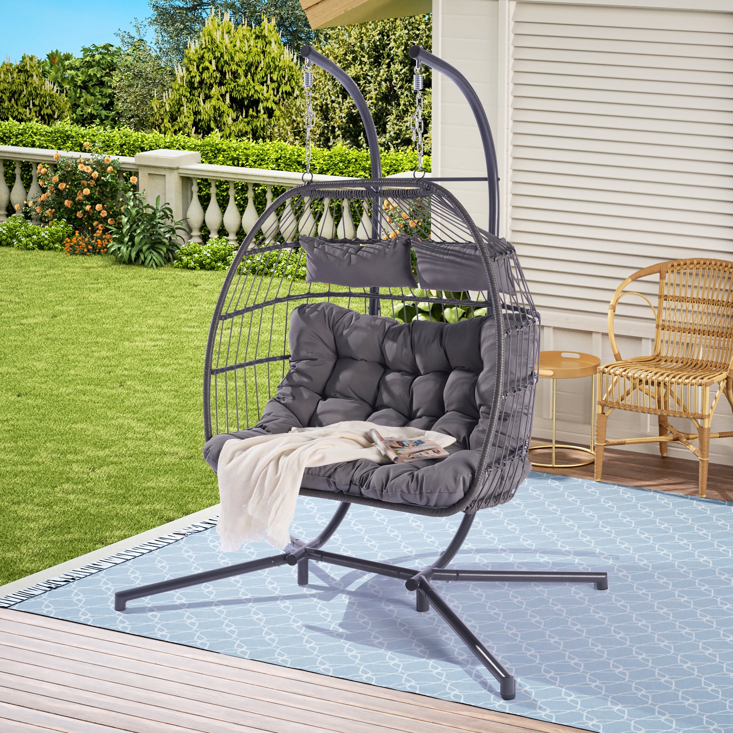 BTMWAY 2 Piece Egg Chair