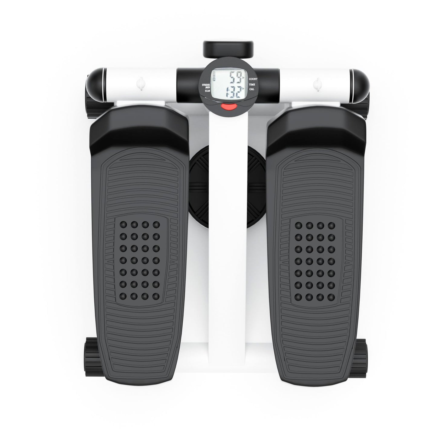 Mini Fitness Stepper, Hydraulic Fitness Stepper with Resistance Bands and Display, Silent Design, Weight Capacity 300LBS, Portable Stepper for Total Body Workout,11.3"L x 12.6"W x 7.8"H,Black