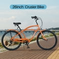 7 Speed Bicycles 26"Inch Multiple Colors Men's Beach Cruiser Bike