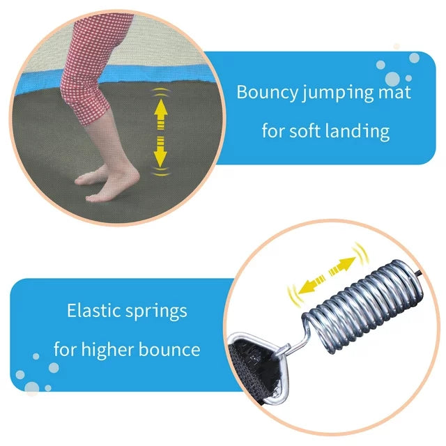 55” Toddler Trampoline, BTMWAY Kids Trampoline with All Round Enclosure Net and Balls, Indoor/Outdoor Ultra Safe Mini Baby Trampoline with Safety Pad, Gifts for Birthday Girls Ages 1-6