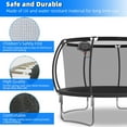 12FT Kids Adults Trampoline with Basketball Hoop, BTMWAY New Upgraded Recreational Trampolines with Safety Enclosure Net, Backyard Trampoline with Heavy Duty Weatherproof Jump Mat Spring Cover