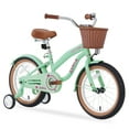 16 Inch kids bike with Anti-Skid Tires, BTMWAY Toddler Bike for Kids 4-7, Kids Bicycle with Training Wheels, Girl Bike Suitable for Beaches and Parks, Toddler Bicycle with Basket, Multiple Colors