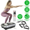BTMWAY Vibration Plate Exercise Machine, Workout Equipment with Resistance Band, Vibration Plate for Lymphatic Drainage, Vibrating Plate Exercise Machine for Weight Loss, Cardio Equipment