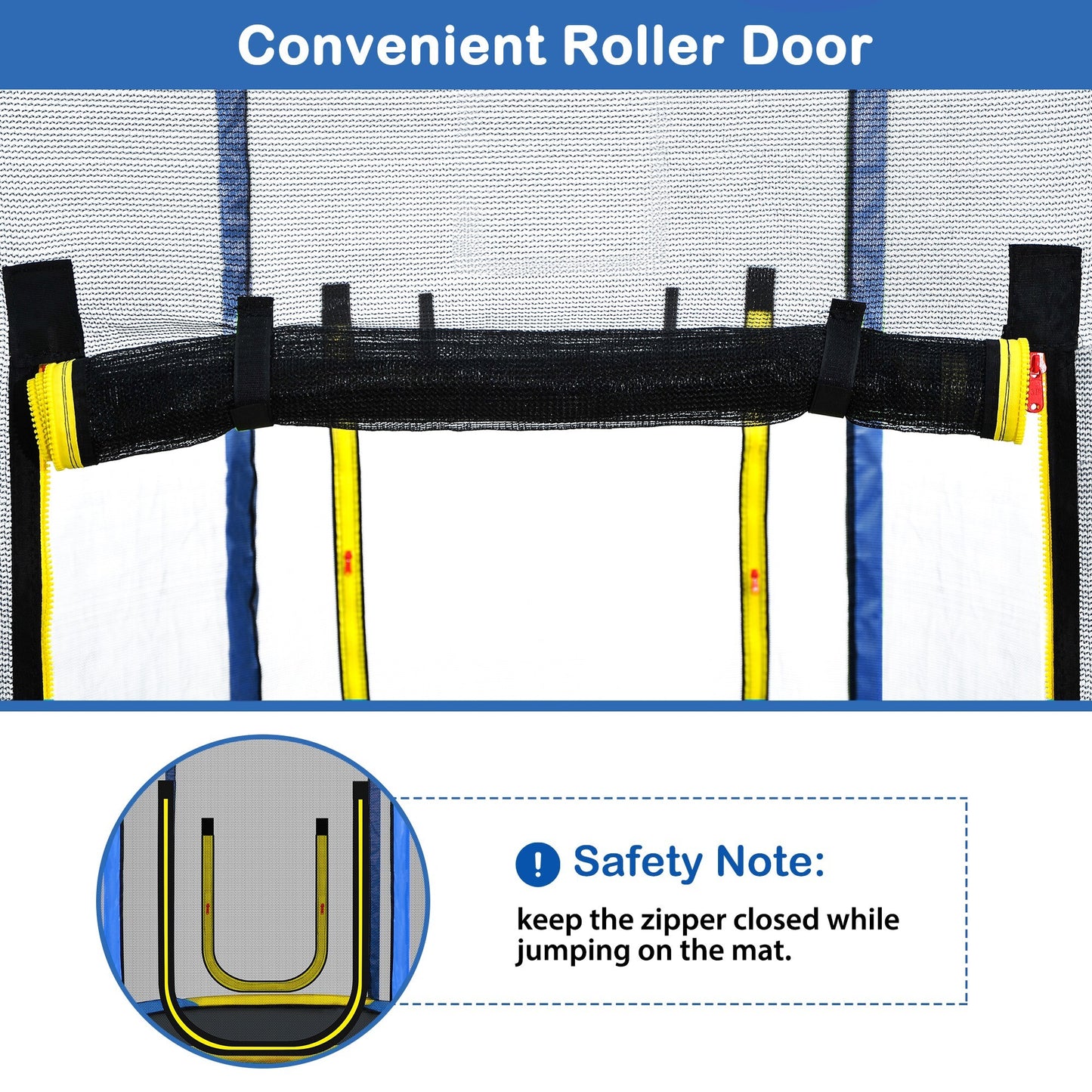 7FT Trampoline for Kids with Safety Enclosure Net, Slide and Ladder, Easy Assembly Round Outdoor Recreational Trampoline,blue