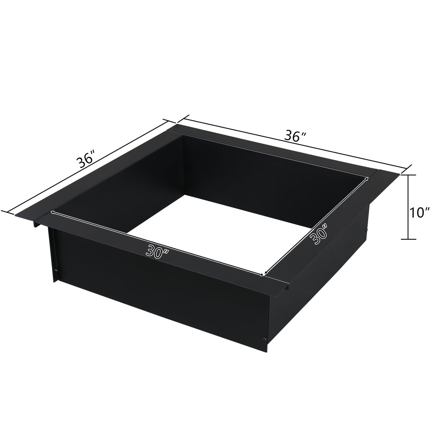 BTMWAY 36" x 36" Square Fire Pit Ring