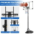 BTMWAY Portable Basketball Hoop Outdoor, 7.5-9.2ft Height Adjustable basketball hoop for Kids Youth and Adults in Backyard, Youth Basketball Goal with Wheels, Outdoor Kids Play Equipment