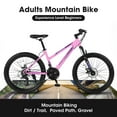 Youth/Adult Mountain Bike, 26 inch Womens Bicycles, Bicicletas Para Mujer for Teenagers Girls, Women MTB with Shimano 21 Speed Grip Shiter and Dual Hand Brakes, Pink