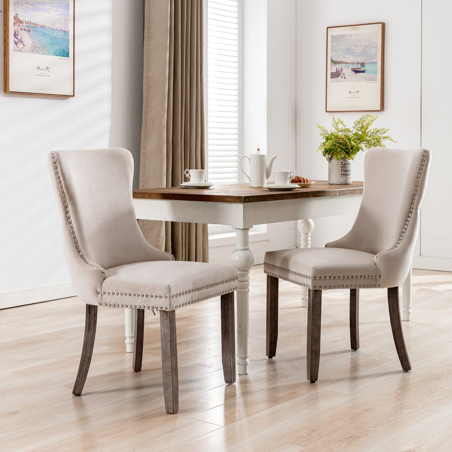 BTMWAY Velvet Dining Chairs