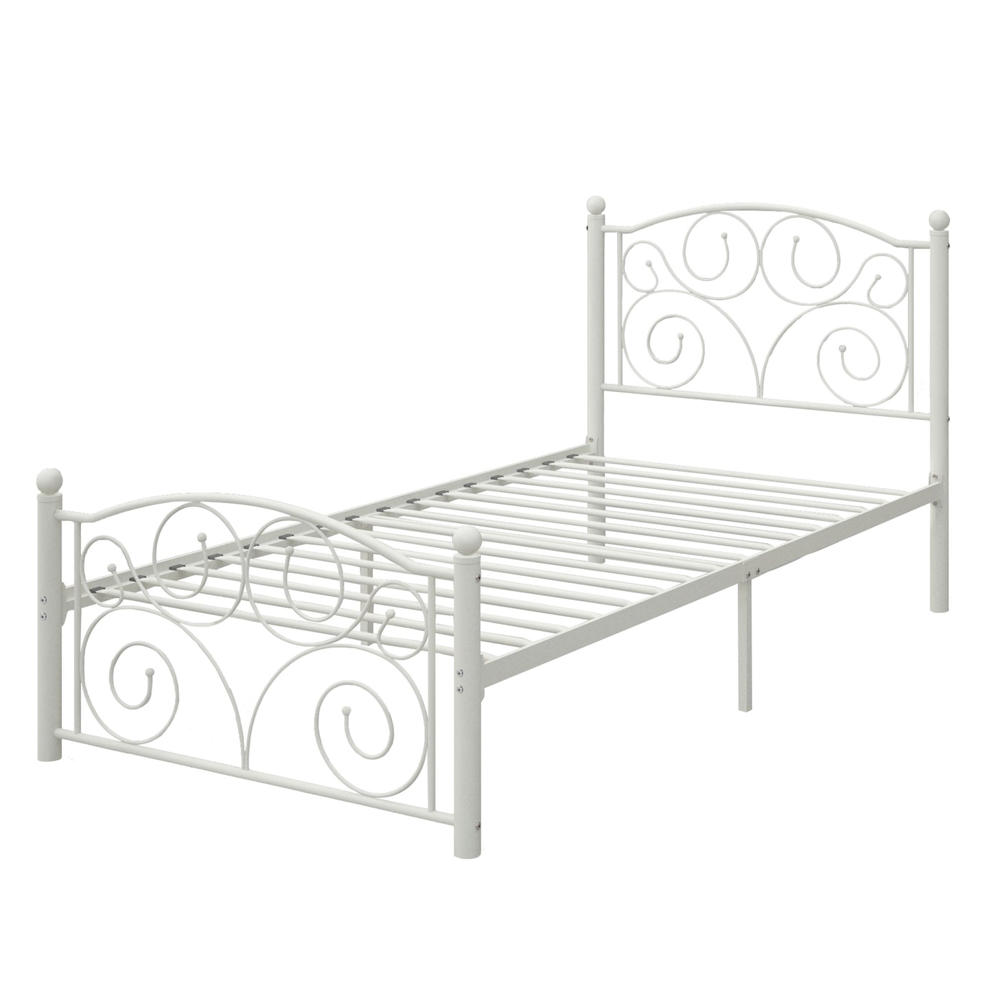 BTMWAY Twin Platform Bed Frame with Headboard, LJC