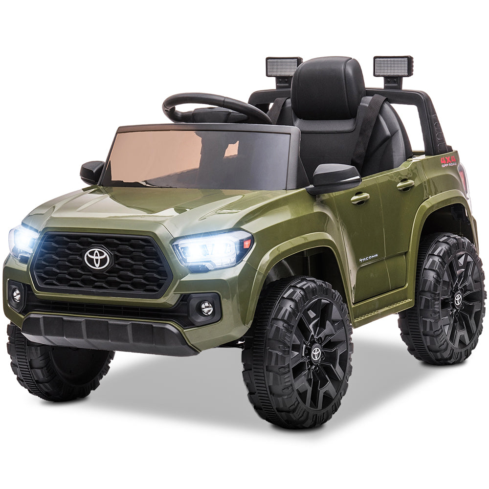 Officially Toyota Tacoma 12V Ride on Cars with Remote Control, Battery Powered Ride on Toys for Toddlers Kids, Kids Electric Cars with Light, USB, Music, FM, MP3, Boys Girls Gifts for 3-5 Ages