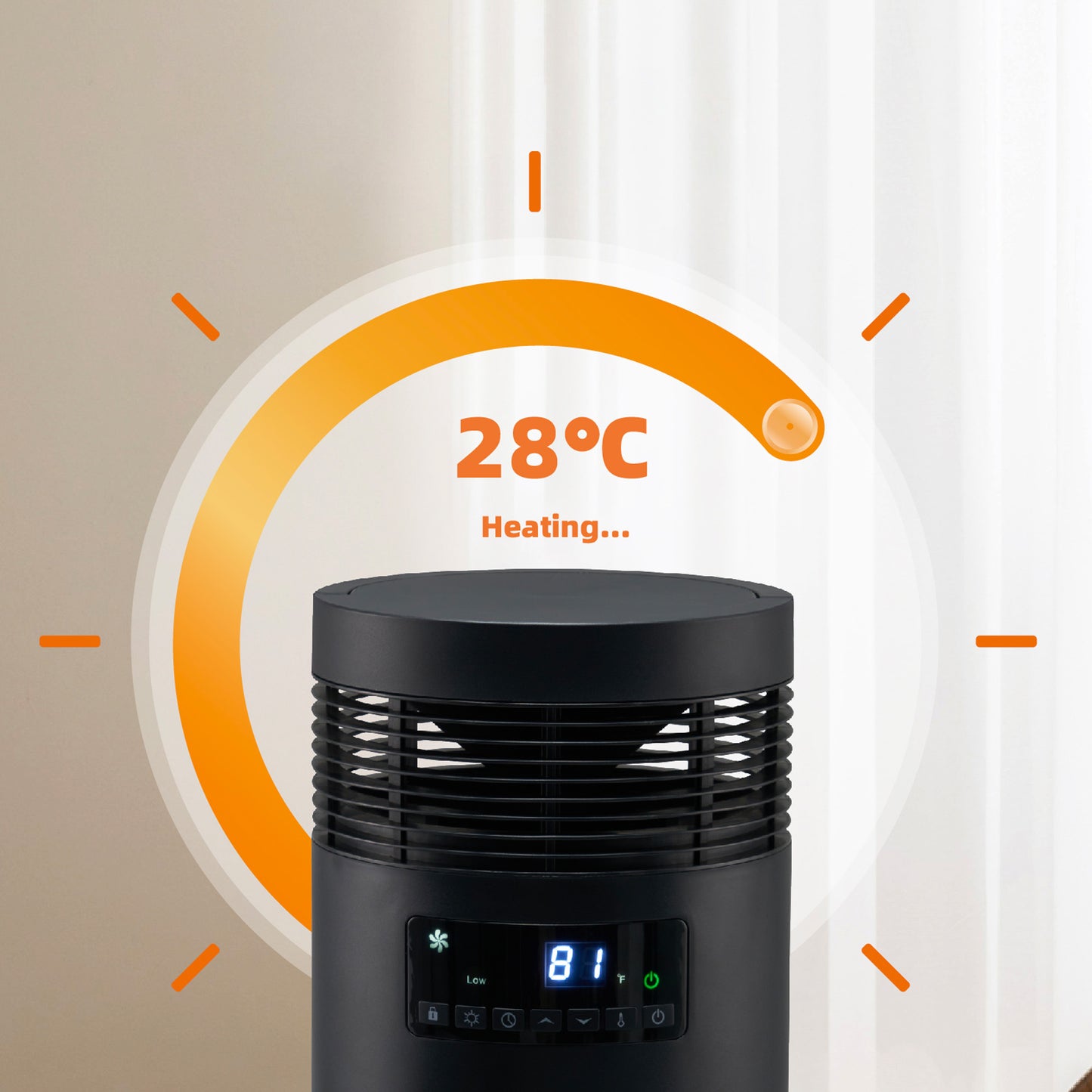 BTMWAY 1500W Ceramic Space Heaters for Home with Remote, Portable Electric Heater with 3 Heat Settings, High Efficiency Heater Cool Touch, 360° Oscillating Heater with Overheat Protection