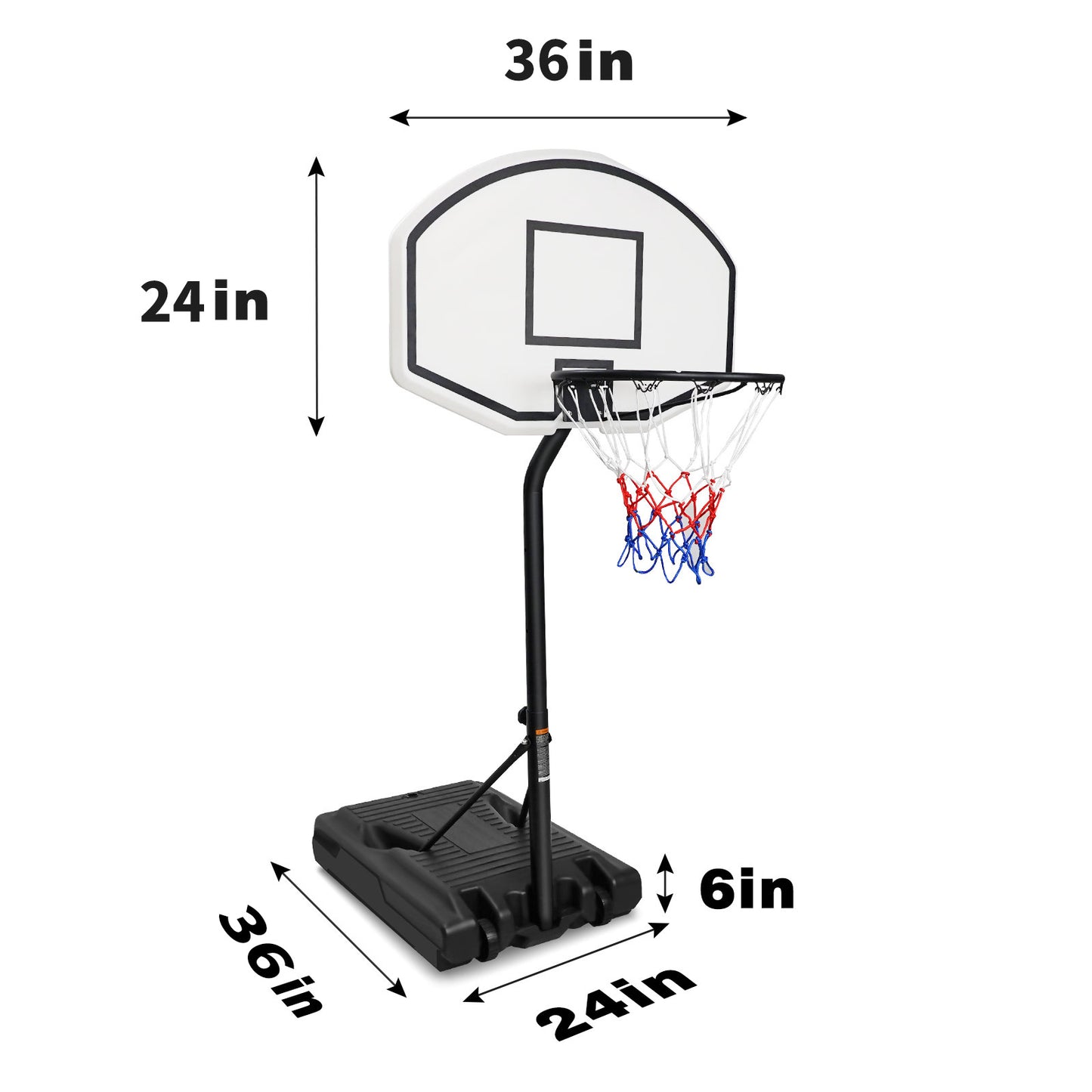 BTMWAY Adjustable Height Poolside Basketball System