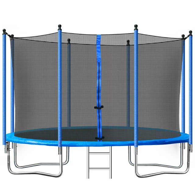 Trampoline on Clearance, New Upgraded 12 Feet Kids Outdoor Trampoline with Safety Enclosure Net and Ladder, Heavy Duty Round Trampoline for Indoor or Outdoor Backyard, Holds 300lbs, L3741