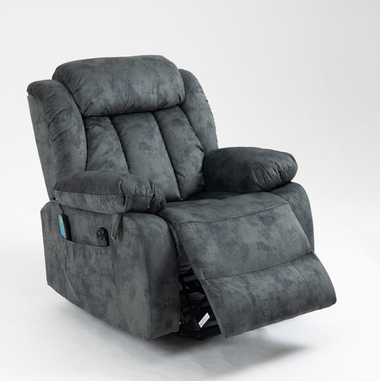 Power Lift Recliner Chair for the Elderly, BTMWAY Elderly Recliner Chair with Massage and Heating, Massage Assist Chair Lift Reclining Chair for Living Room, with Remote Control, Side Pocket, Gray