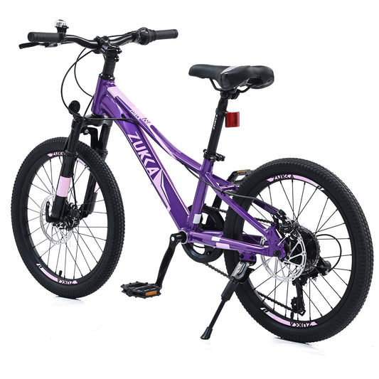 20" Mountain Bike for Teenagers Girls Women, ECARPAT 7 Speeds Gear Bicycle with Dual Disc Brakes, Adult Bike with Front Suspension