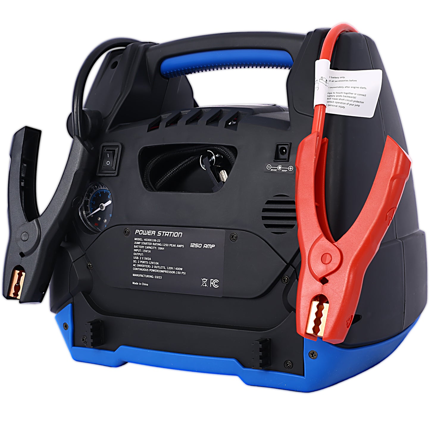 BTMWAY Car Battery Jump Starter with Air Compressor, 1800A Rechargeable Jump Starter for Gas Diesel, 12V Car Jumper Starter Portable with USB Power Station