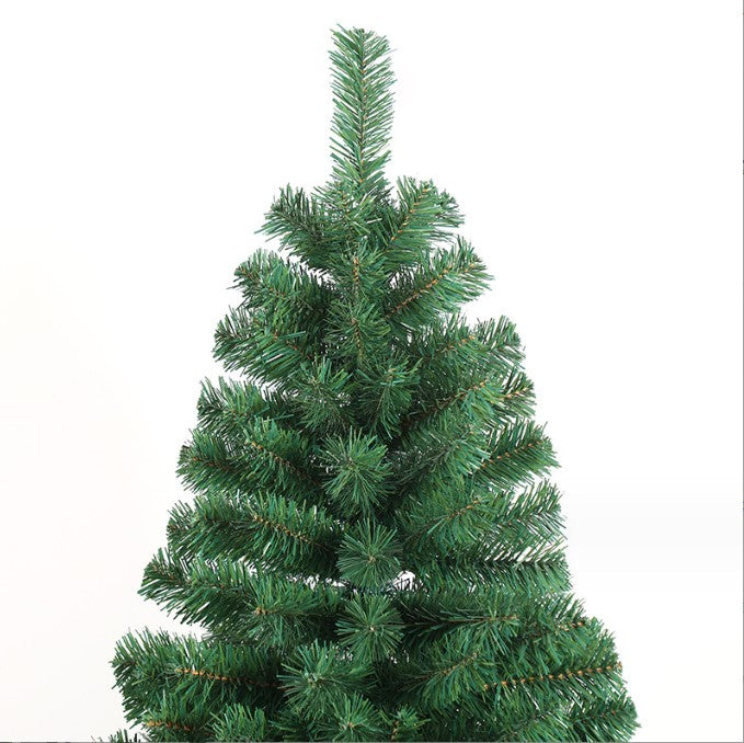 BTMWAY Artificial Christmas Tree Full Natural Spruce PVC Fir Tree, Foldable Metal Stand，Green