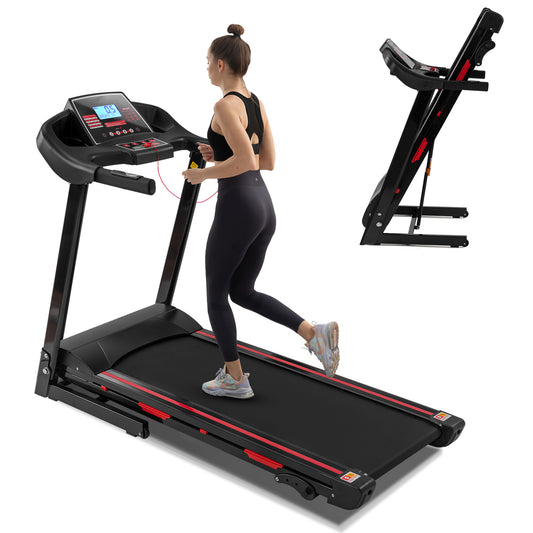 Folding Treadmill, Treadmills for Home 330 LB Capacity 3.5 HP with LED Display, Bluetooth, Heart Rate Sensors, Foldable Treadmill with Incline 3 Level, Easily Assembly for Home Gym Workout Exercise