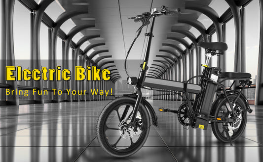 Adult Electric Bicycles 500 W Motor 15.5 MPH Max Speed, 16inch Tire, 42 V 10.4 AH Removable Battery for Electric Bike, Multi-Shock Absorption, City Commuter, Fold able Adult Electric Bicycle