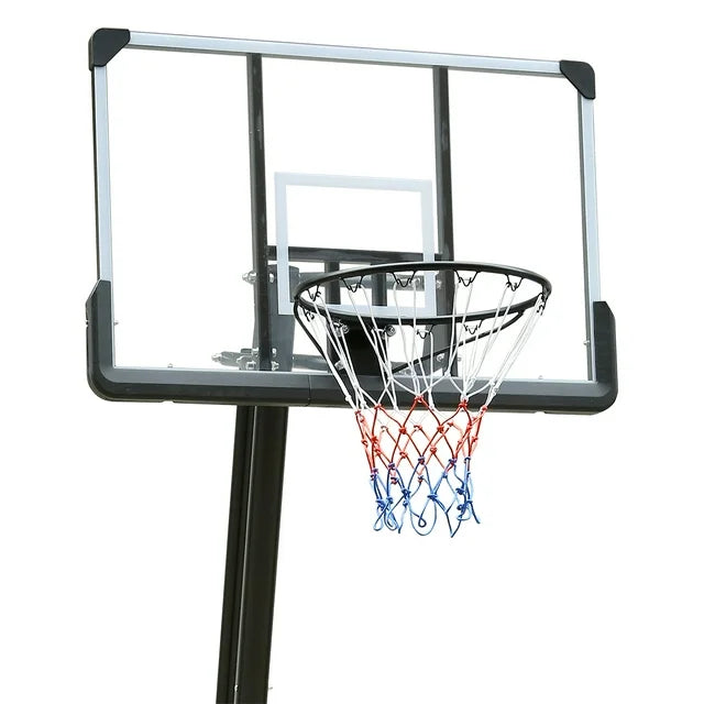 44 Inch Portable Basketball Hoop, 7.5-10ft Height Adjustable Basketball Goal for Kids/Adults Indoor Outdoor, Youth Teenagers Backboard with High-quality materials, Stable Base and Wheels