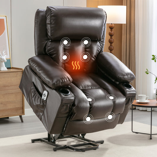 BTMWAY Lift Recliner, Electric Lift Chair with Remote Control and Side Pocket, LJC