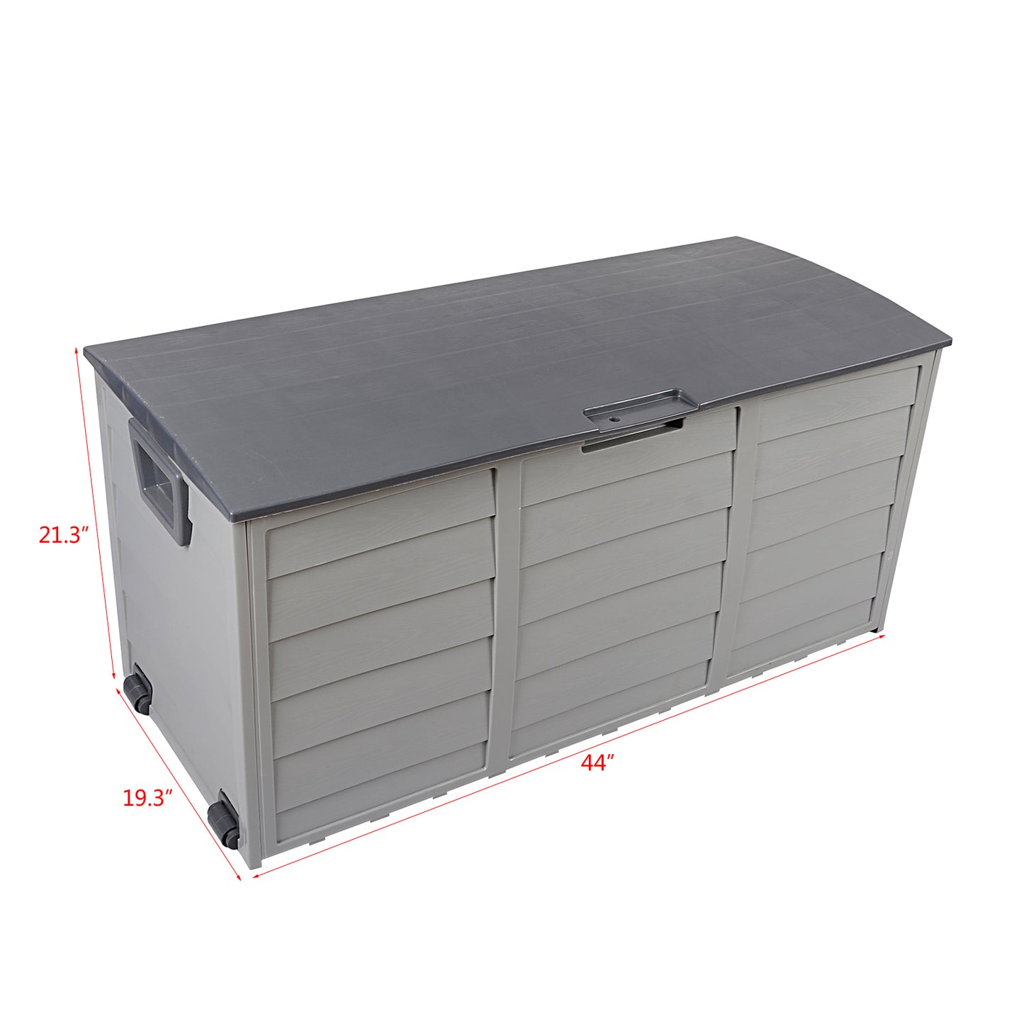 BTMWAY 75 Gallon Outdoor Storage in Resin Deck Box, for Garden, Patio and Terrace