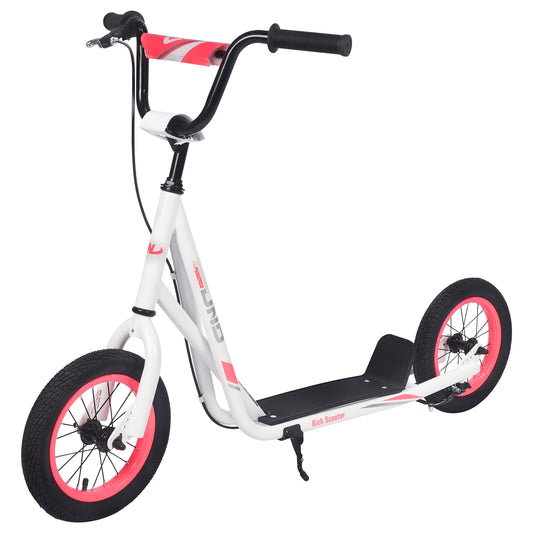 BTMWAY Youth Scooter Kick Scooter for Kids 6+ with Adjustable Handlebar, 12 Inch Inflatable Wheels,Widened Non-slip Footboard