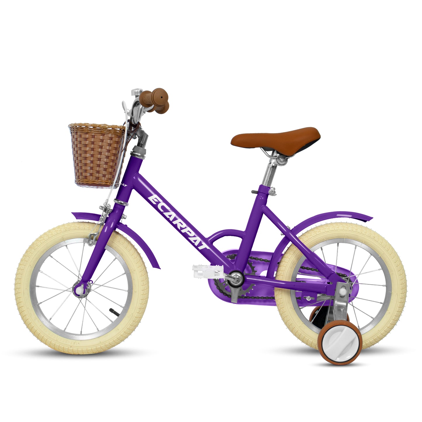 A12116 Ecarpat Kids'Bike Girls Bike 12 Inch Wheels,1-Speed Child Bicycles For 2-3 Years,With Removable Training Wheels Baby Toys,Front V Brake,Rear Holding Brake