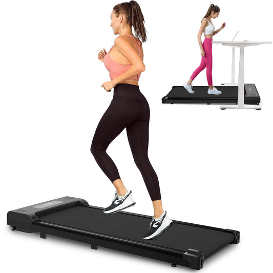 Under Desk Treadmill, Walking Pad, Portable Treadmill with Remote Control LED Display, Walking Jogging Machine for Home Office Use