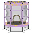 BTMWAY 55" Toddler Trampoline for Kids, Mini trampoline for kids, Indoor Trampoline for Kids, 4.5ft Baby Trampoline with 360 Degree Enclosure Net and Safety Pad, Jumping Toys for Toddlers