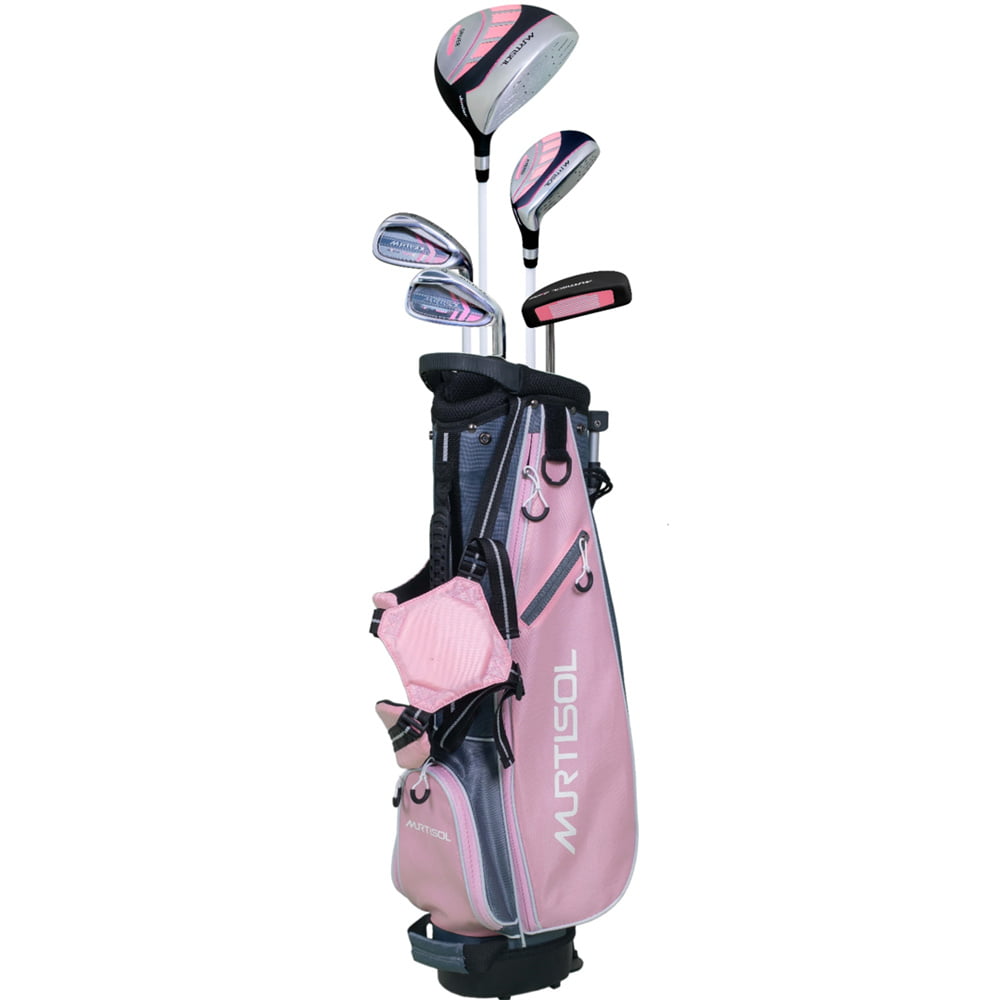 SHINPT Junior Golf Club Set, 5 Piece, Right Hand, Pink, for 11-13 YO