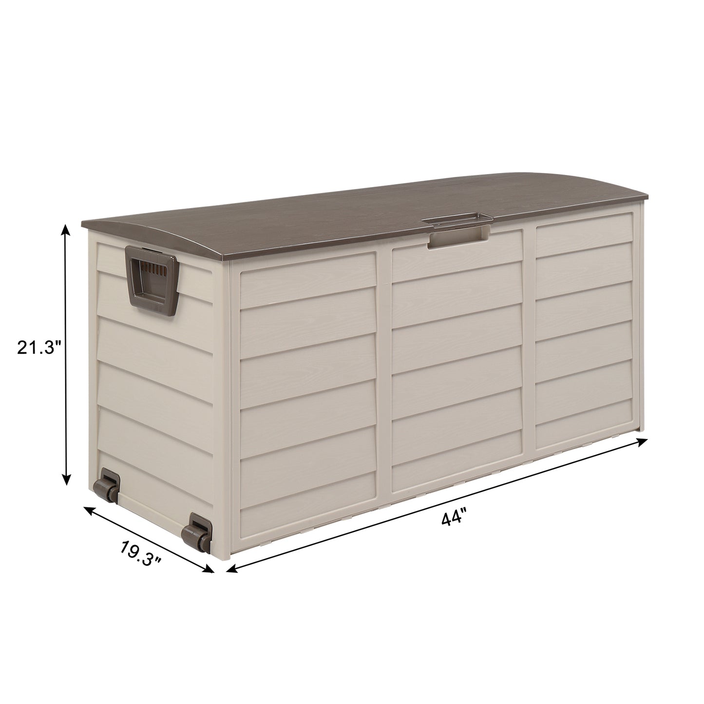 BTMWAY 75 Gallon Outdoor Storage in Resin Deck Box, for Garden, Patio and Terrace