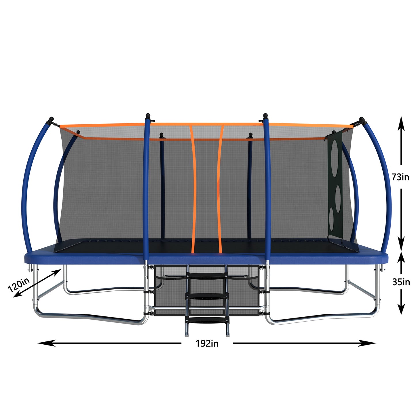 10X16FT Outdoor Square Trampolines for Kids Adults Long Rectangular Tumbling Trampoline