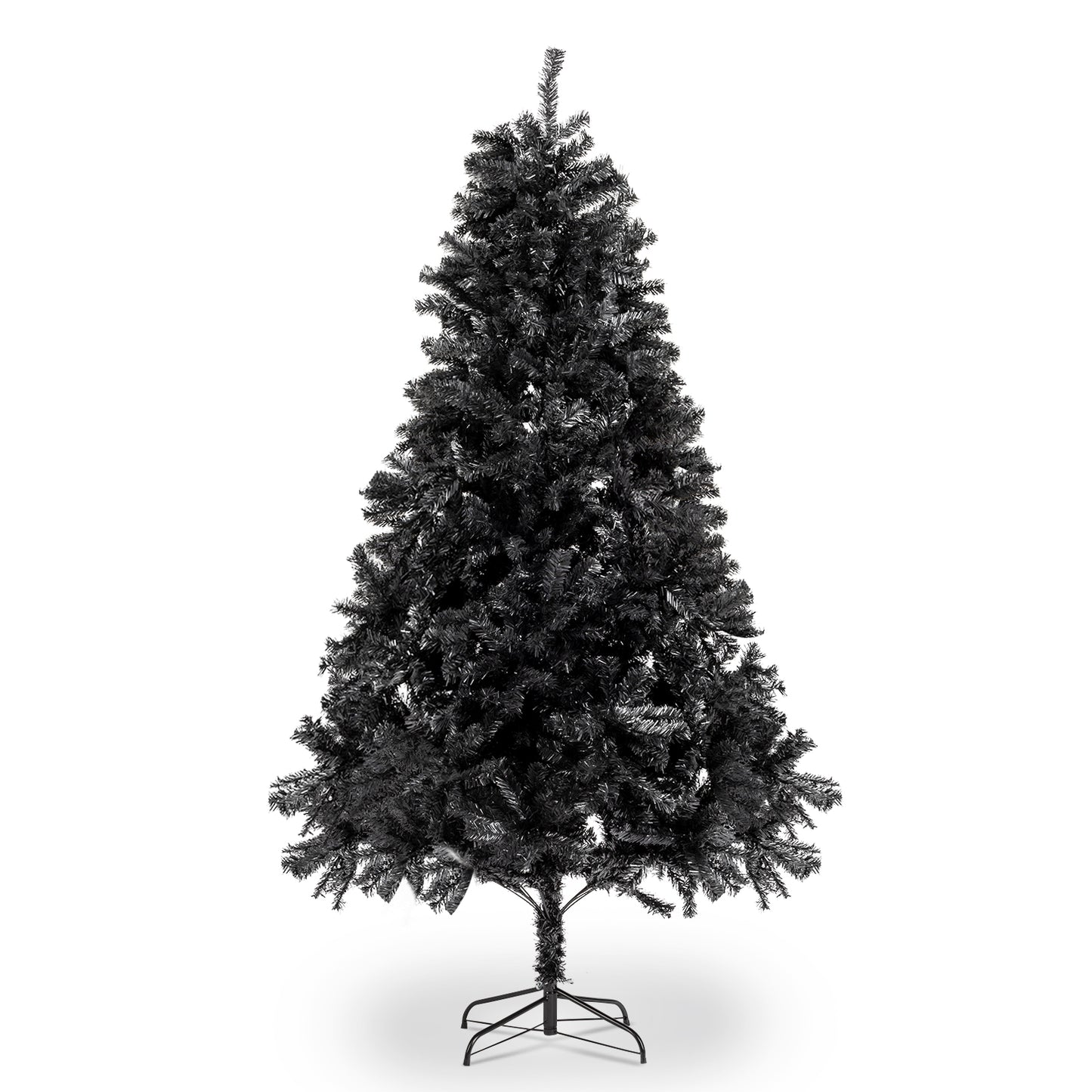 BTMWAY 7.5ft 2500 Branches Without Lights Without Pine Cones Tied Tree Structure Christmas Tree,Black