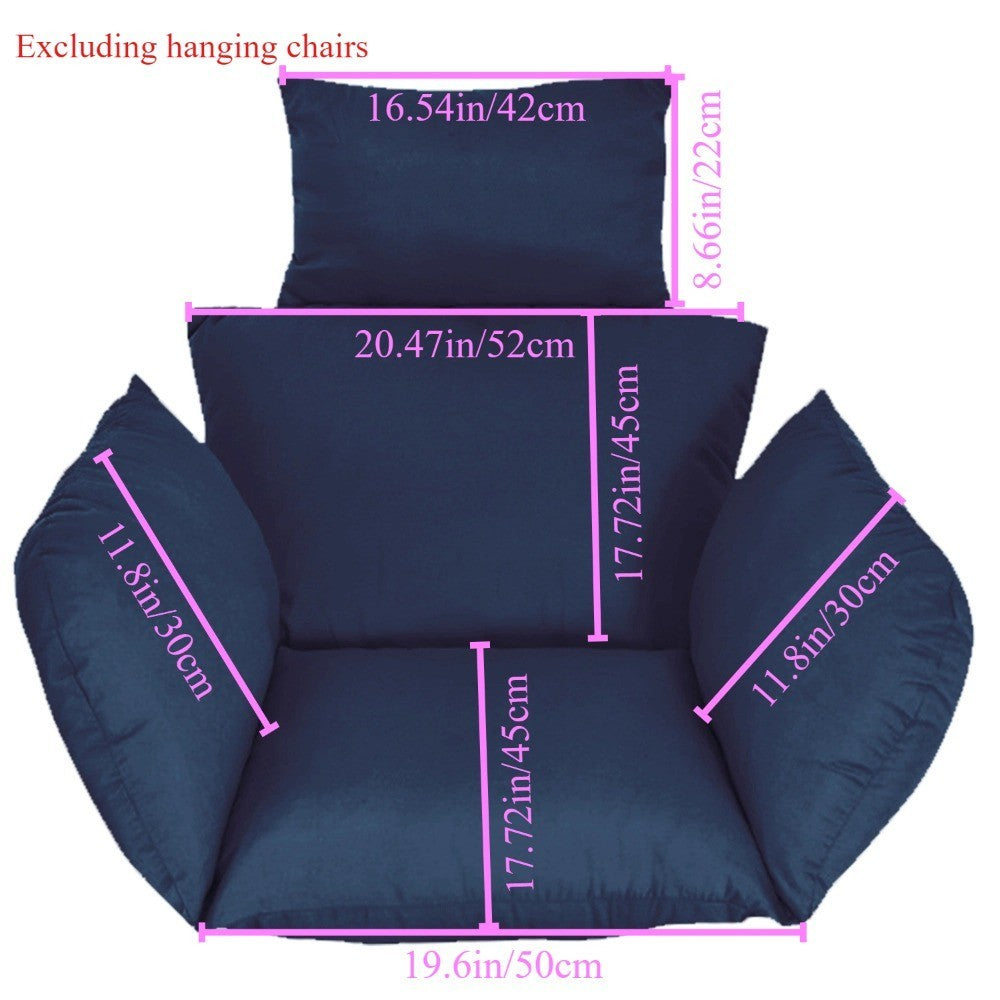 BTMWAY Charming and Comfortable Egg Seat Cushions,thick and soft egg shaped swing seat cushions, with headrests