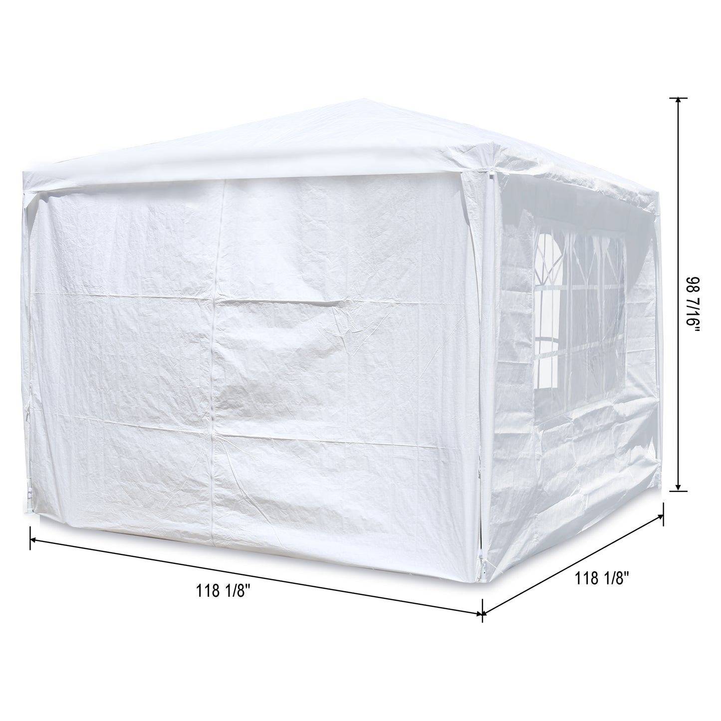 BTMWAY 10x10 FT Pop Up Canopy Tent Outdoor Heavy Duty Commercial Instant Shelter Waterproof Party Tent Gazebo with 4 Removable Sidewalls, Roller Bag and 4 Sandbags