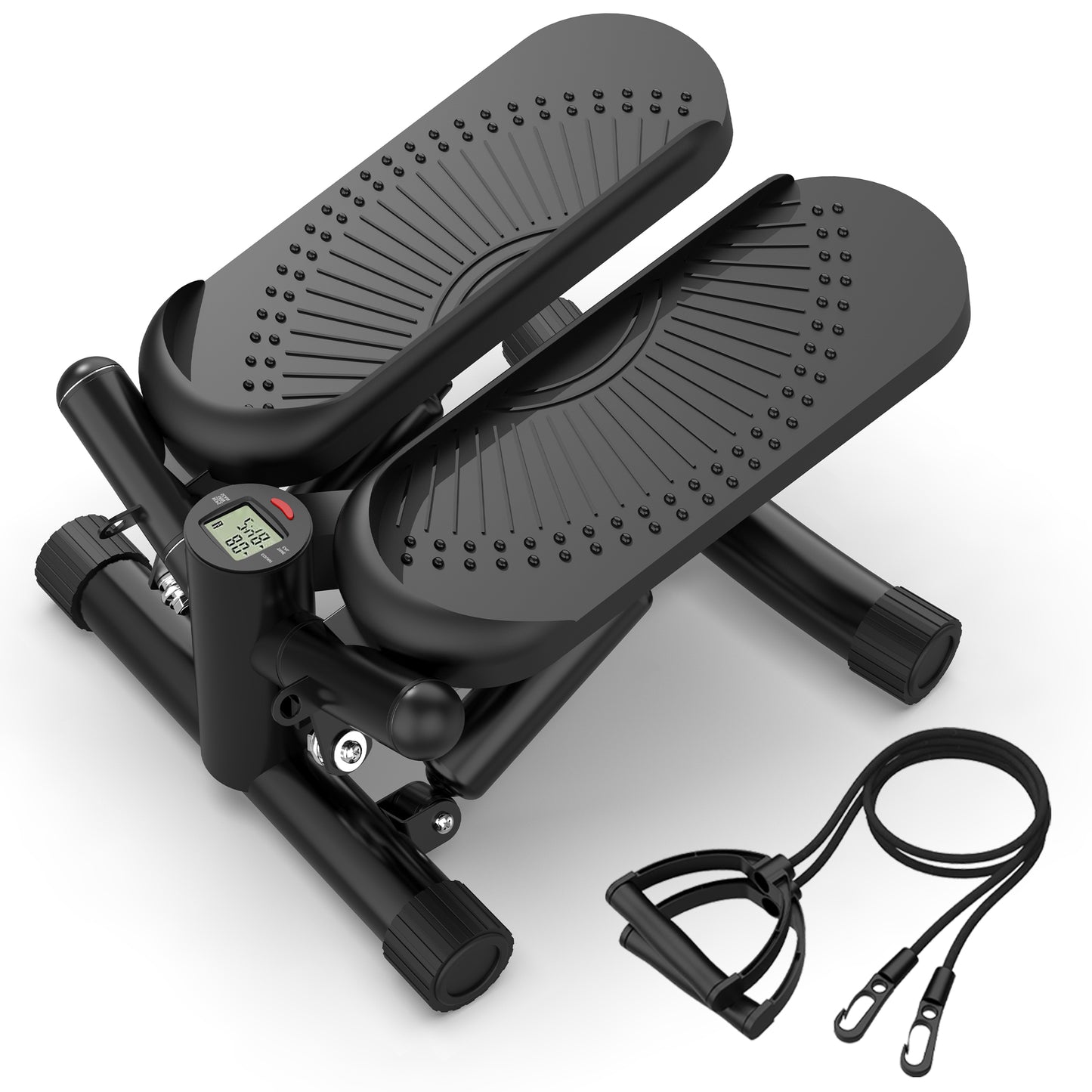 BTMWAY Steppers for Exercise at Home, Under Desk Elliptical with Quiet Design, Mini Stepper with Resistance Bands, Gym Equipment for Home, Fitness Equipment without Installation