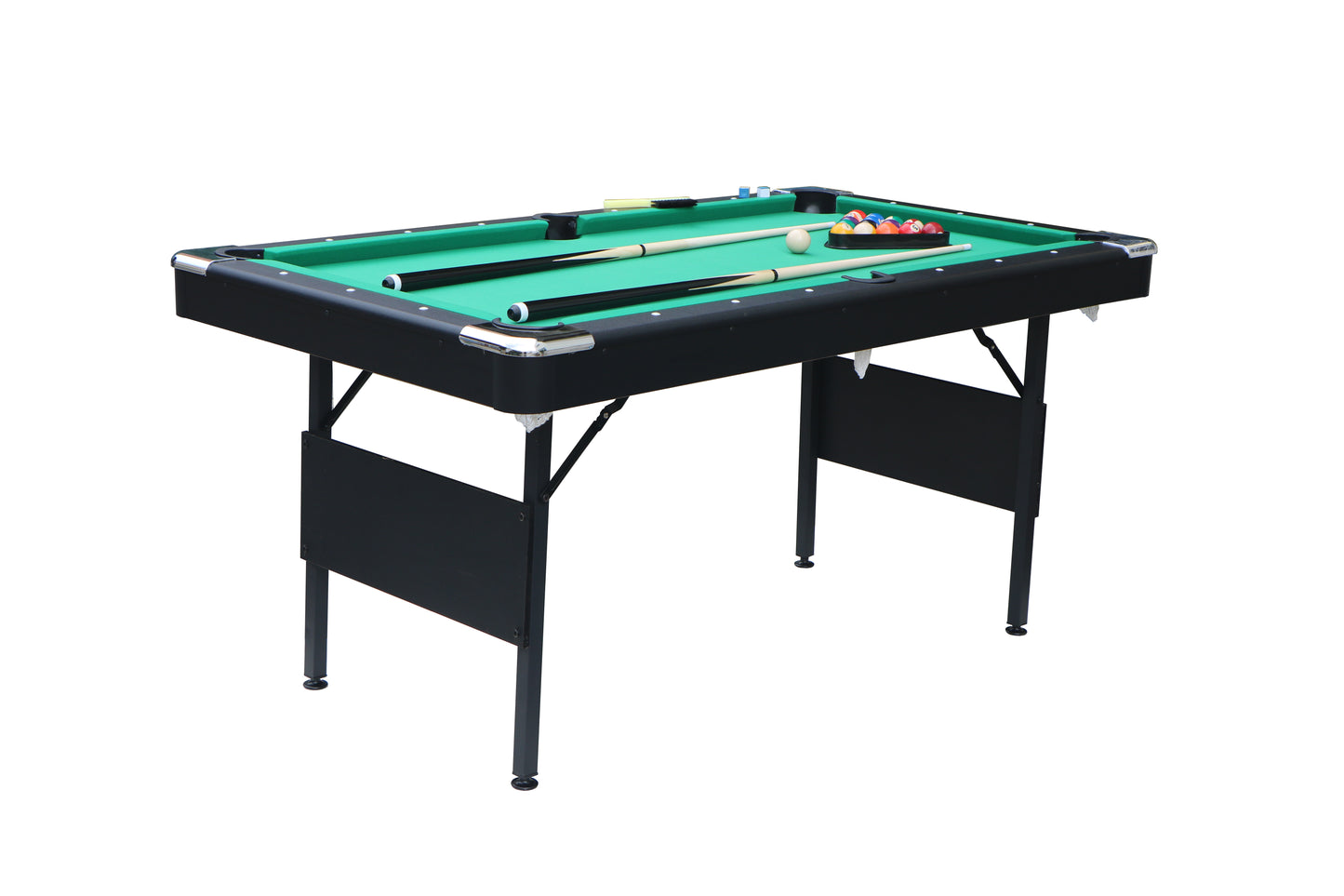 BTMWAY Outdoor Portable Pool Table for adults, Billiard Tables Game Table, Indoor Table, Children's Toys, Table Games, Space-Saving Entertainment, and All Accessories Included, Green