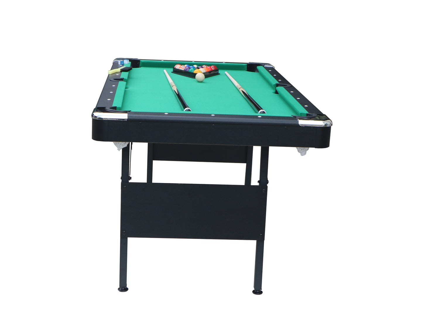 BTMWAY Outdoor Portable Pool Table for adults, Billiard Tables Game Table, Indoor Table, Children's Toys, Table Games, Space-Saving Entertainment, and All Accessories Included, Green