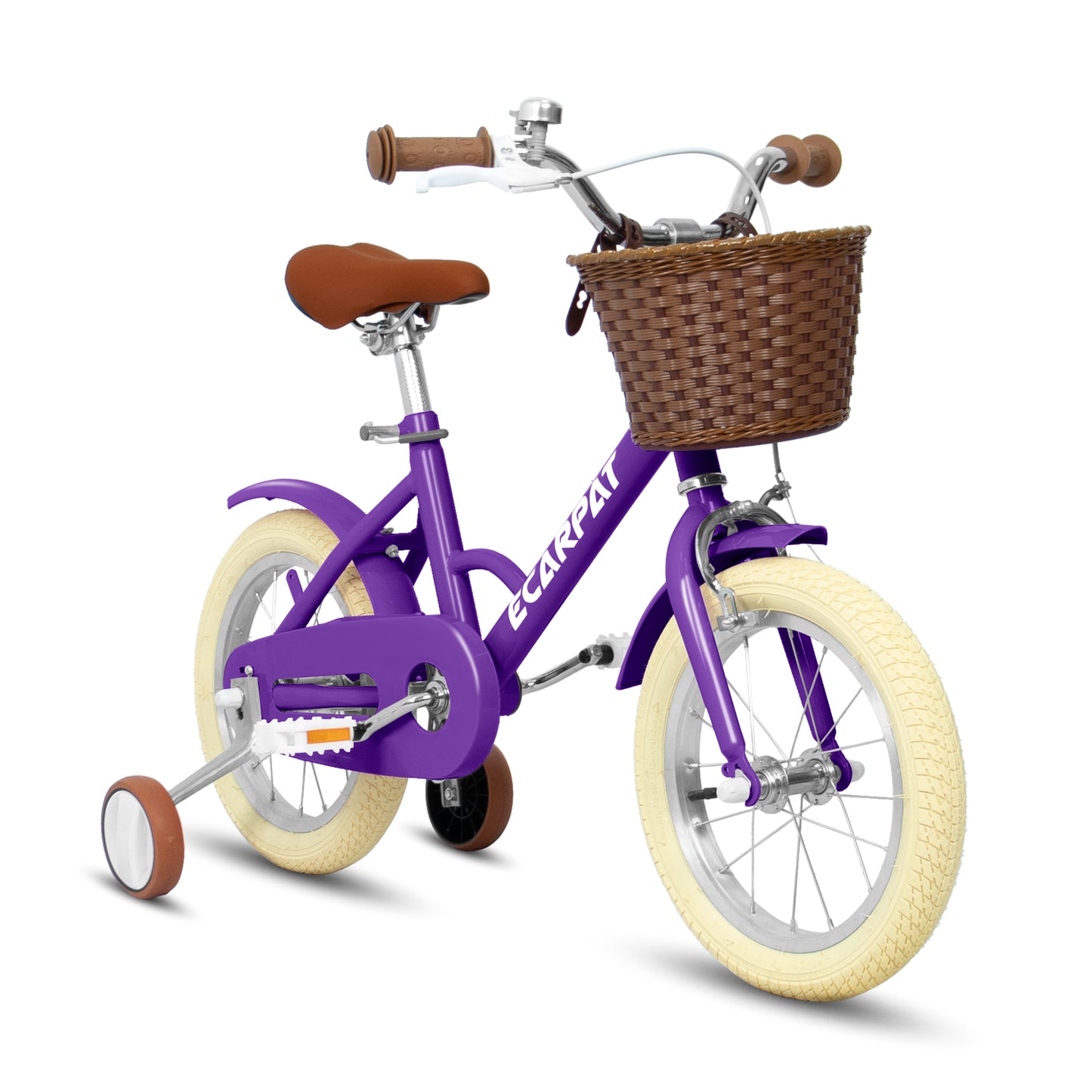 A12116 Ecarpat Kids'Bike Girls Bike 12 Inch Wheels,1-Speed Child Bicycles For 2-3 Years,With Removable Training Wheels Baby Toys,Front V Brake,Rear Holding Brake