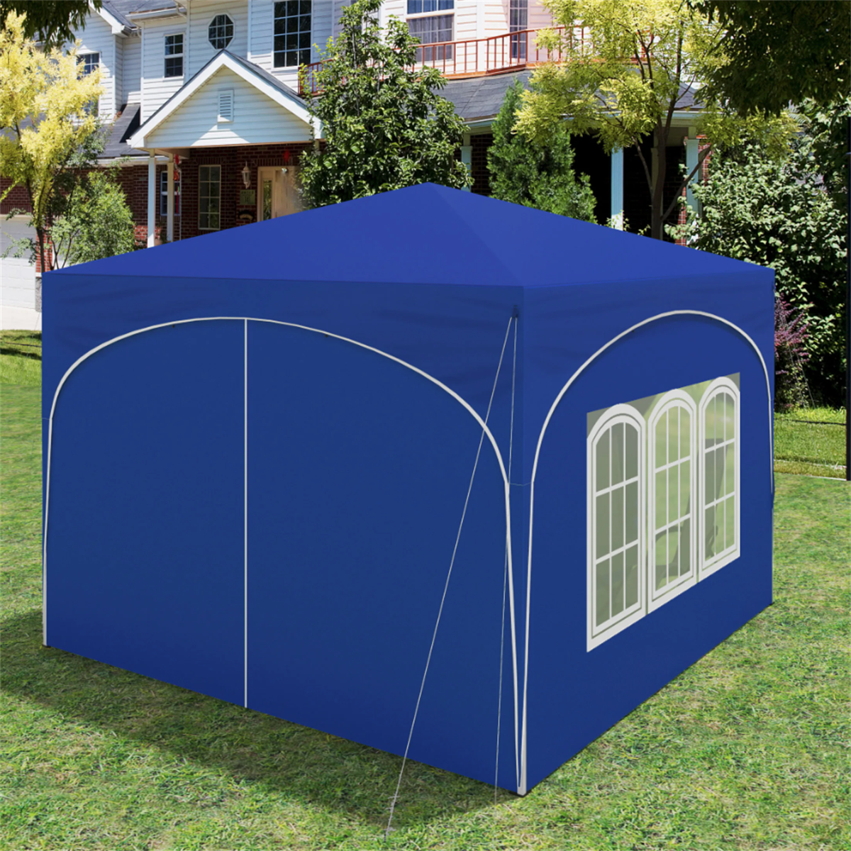 BTMWAY Outdoor Canopy Tent Adjustable Height UV-Resistant Waterproof Gazebo with 6 Removable Sidewalls & Carry Bag for Family Reunions, Picnics, Sporting Events, Flea Markets, Barbecues