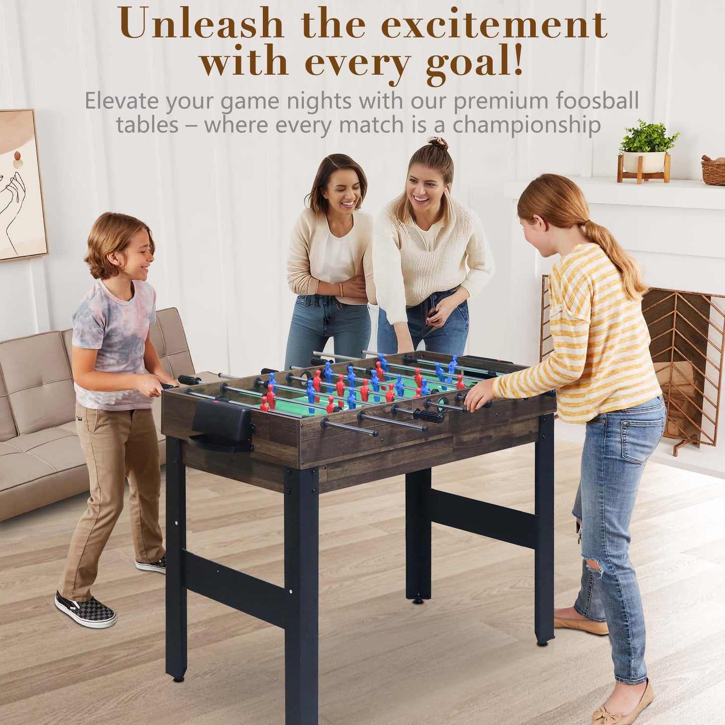 BTMWAY 16-in-1 Multi Game Table, 48" Combo Game Table Set for Game Room, Game Table with Bow, Arrow, Basketball, Football, Hockey, Foosball, Shuffleboard, Ping Pong, Chess, Checkers, Bowling