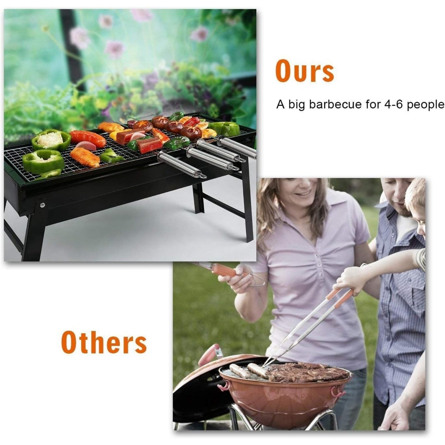 BTMWAY Barbecue Stove Portable Foldable Outdoor Grill Charcoal BBQ Grill Patio Camping Picnic Burner Portable Household