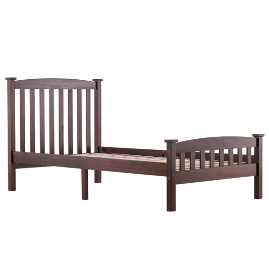 BTMWAY Wooden Twin Platform Bed Frame with Headboard, LJC