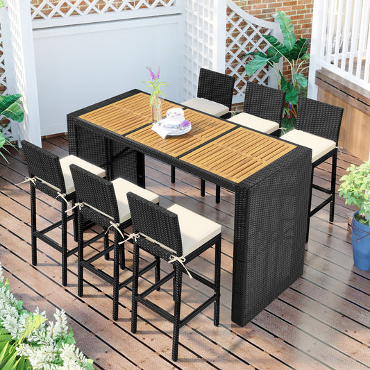 BTMWAY Patio Dining Set Bar Height Seats 6, A7024